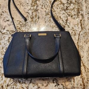 Kate Spade NY Handbag, NEWBURY LANE LODEN SATCHEL Black Saffiano Leather EUC